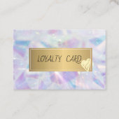 シックエレガントプロフェッショナルフレーム、金ゴールドハートオパール ロイヤリティカード (正面)