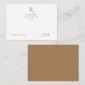 シックエレガントプロフェッショナルライトブラウンモノグラムの ノートカード (正面/裏面)