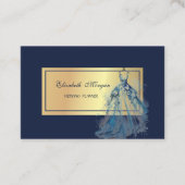 シックエレガントプロフェッショナル、ブルードレス 名刺 (正面)