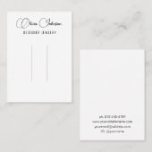 シックエレガントヘアクリップ表示 名刺 (正面/裏面)