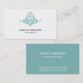 シックエレガントヘンナメヘンディマンダラパターン 名刺 (正面/裏面)