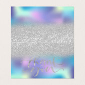 シックエレガントホログラフィックシルバー《写真》ぼけ味ありがとう 名刺 (外部フラット)