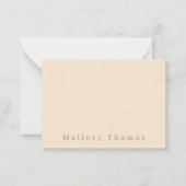 シックエレガントホワイトアイボリー個人文房具 ノートカード (正面)