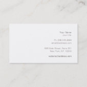 シックエレガントホワイトサークルマンダラアイボリー 名刺 (裏面)