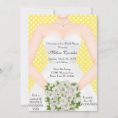 シックエレガントホワモダンイトデイブライダルシャワー招待状 招待状 (正面)