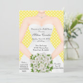 シックエレガントホワモダンイトデイブライダルシャワー招待状 招待状 (スタンド正面)