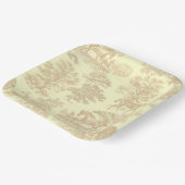 シックエレガントホーストイレベージュクリーム ペーパープレート (傾斜あり)