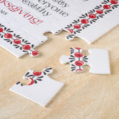 シックエレガントボタニカル感謝詩 ジグソーパズル (側面)