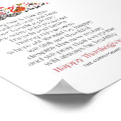 シックエレガントボタニカル感謝詩 ポスター (角)