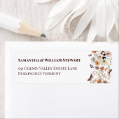 シックエレガントボホパステルワイルドフラワーテーマ結婚ズ ラベル (インサイチュ)