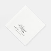 シックエレガントボホワイルドフラワー結婚ズ スタンダードランチョンナプキン (角)