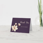 シックエレガントマグノリアバラ サンキューカード (正面)