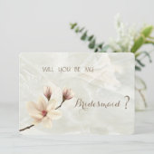シックエレガントマグノリアブライデスメイドカード 招待状 (スタンド正面)