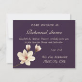 シックエレガントマグノリアリハーサルディナー 招待状 (正面)