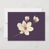 シックエレガントマグノリアリハーサルディナー 招待状 (裏面)