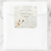 シックエレガントマグノリア、マーブル結婚ズ スクエアシール (バッグ)