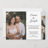 シックエレガントマーブル結婚の遅延したカスタム写真 (正面)