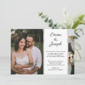 シックエレガントマーブル結婚の遅延したカスタム写真 (スタンド正面)