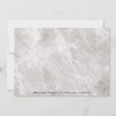 シックエレガントマーブル結婚の遅延したカスタム写真 (裏面)