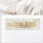 シックエレガントマーブル、フェイク金ゴールドブラシストローク ラベル (インサイチュ)