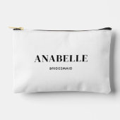 シックエレガントミニマリストの花嫁の贈り物 |白 アクセサリーポーチ (正面)