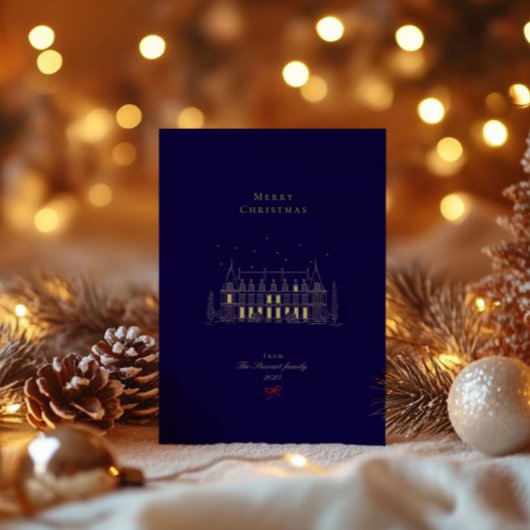 シックエレガントミニマリストクリスマスホリデーカード シーズンカード