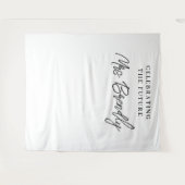 シックエレガントミニマルブライダルシャワー背景 タペストリー (正面(横))