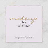 シックエレガントミニマルメイクアップアーティスト美しい スクエア名刺 (正面)