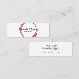 シックエレガントミニマルレッドワインのステイン スキニー名刺