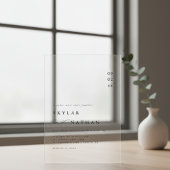 シックエレガントミニマル手頃ラウ結婚グリー アクリル招待状