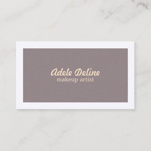 シックエレガントミニマル淡い色のリストピンクのメイクアップアーティスト 名刺 (正面)