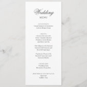 シックエレガントミニマル白グレー結婚ズ メニュー (正面)