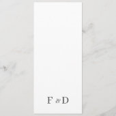 シックエレガントミニマル白グレー結婚ズ メニュー (裏面)