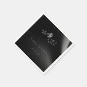 シックエレガントムーディブラックバラフローラ結婚ズ スタンダードカクテルナプキン (角)