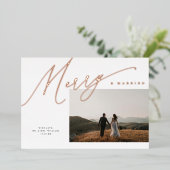 シックエレガントメリーと結婚した1枚のフォトバラ金ゴールド 箔シーズンカード (立ち正面)