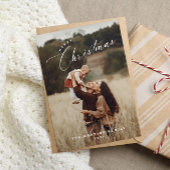 シックエレガントメリークリスマスフォトホリデーカード シーズンカード