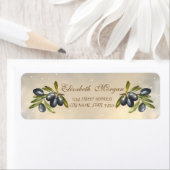 シックエレガントモダンオリーブの枝 ラベル (インサイチュ)