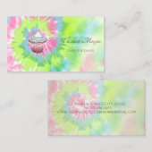 シックエレガントモダンカップケーキ絞り染め 名刺 (正面/裏面)