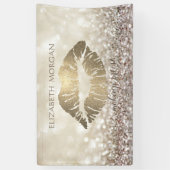 シックエレガントモダングラマラスなキラキラ《写真》ぼけ味、唇 横断幕 (縦)