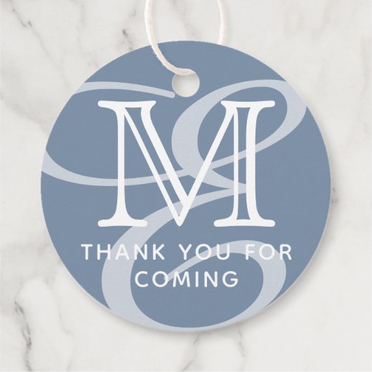 シックエレガントモダンダブルモノグラムありがとう フェイバータグ (裏面)