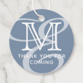 シックエレガントモダンダブルモノグラムありがとう フェイバータグ (正面)