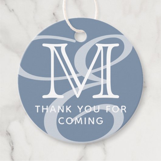 シックエレガントモダンダブルモノグラムありがとう フェイバータグ (正面)