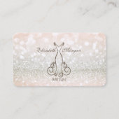 シックエレガントモダンプロの華やかさ、ドレス 名刺 (正面)