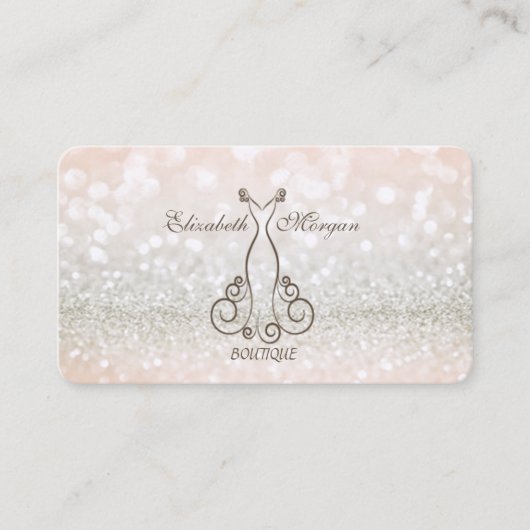 シックエレガントモダンプロの華やかさ、ドレス 名刺 (正面)