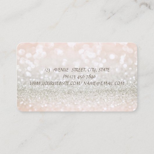 シックエレガントモダンプロの華やかさ、ドレス 名刺 (裏面)