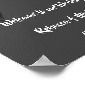 シックエレガントモダンリボンウェルカム ポスター (角)