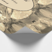 シックエレガントモダン抽象芸術アートフェイク金ゴールドスパークル ラッピングペーパー (角)