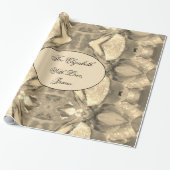 シックエレガントモダン抽象芸術アートフェイク金ゴールドスパークル ラッピングペーパー (アンロールド)