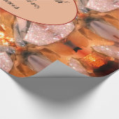 シックエレガントモダン抽象芸術アートレッドブラウン ラッピングペーパー (角)