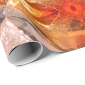 シックエレガントモダン抽象芸術アートレッドブラウン ラッピングペーパー (ロールコーナー)